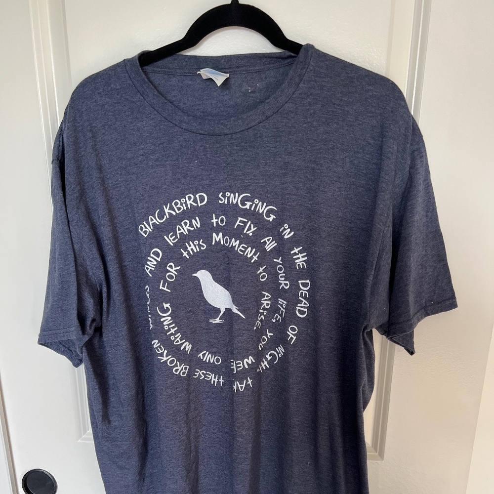 NWOT's Men's T-Shirt; Beatles Black Bird Singing